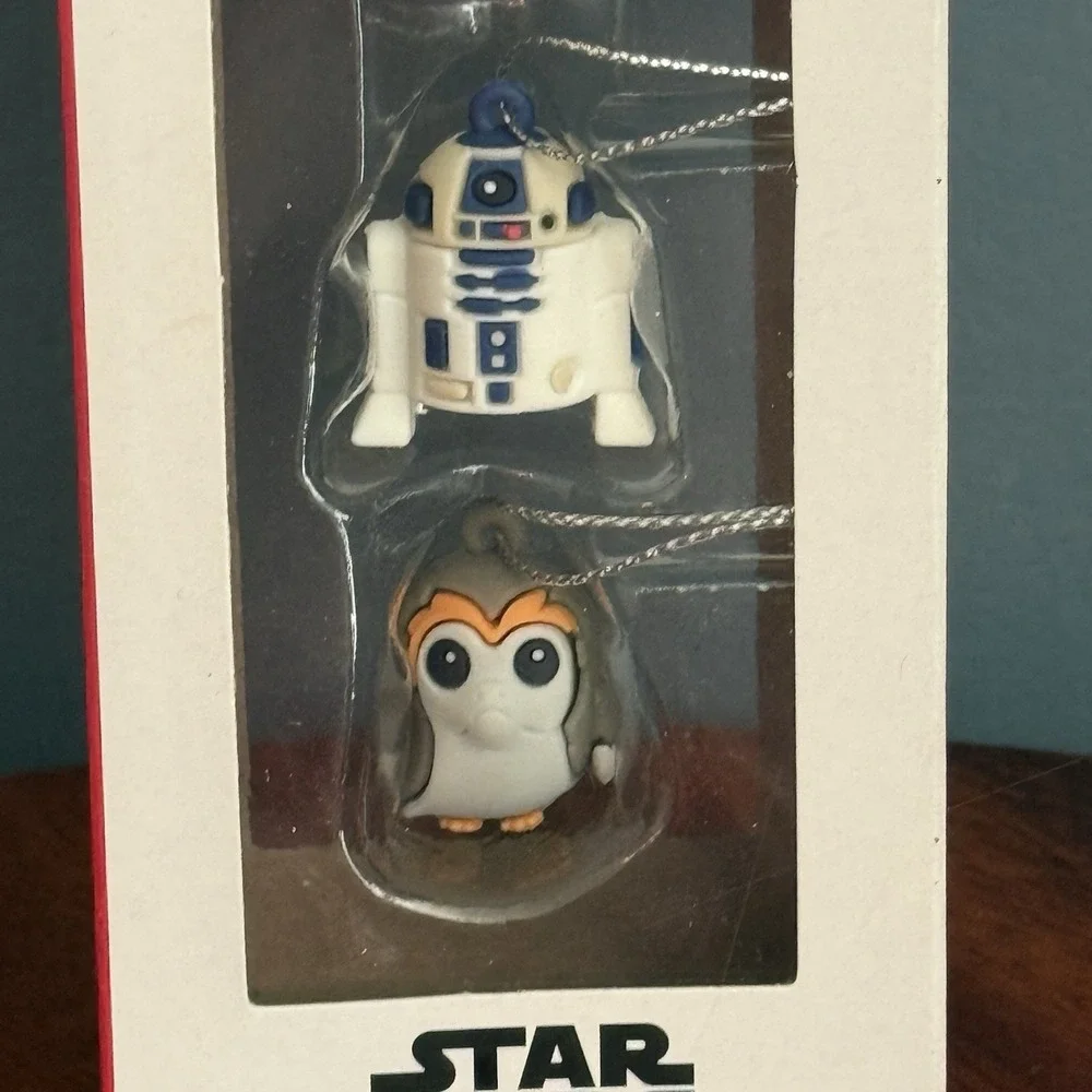 Hallmark Star Wars Mini Christmas Tree Ornament Set of 3 BB-8 R2-D2 Porg NIB F/W